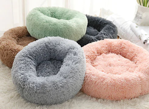 Round Plush Dog Bed